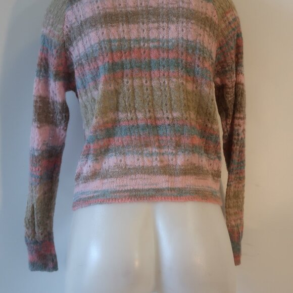 NWT Womens Heartloom Pink Taupe Wool Blend Mock Neck Astrid Sweater XS - Picture 9 of 10